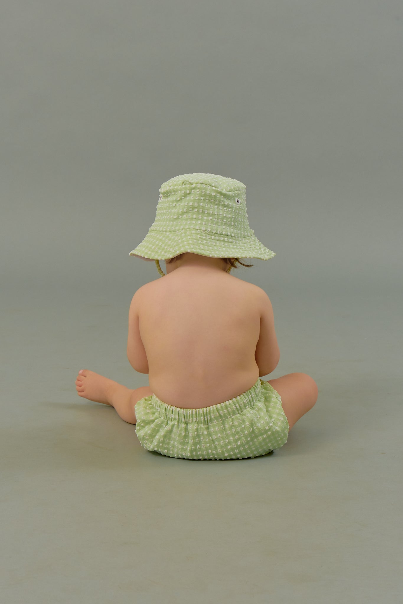 Baby Swim Nappy in Jade Gingham