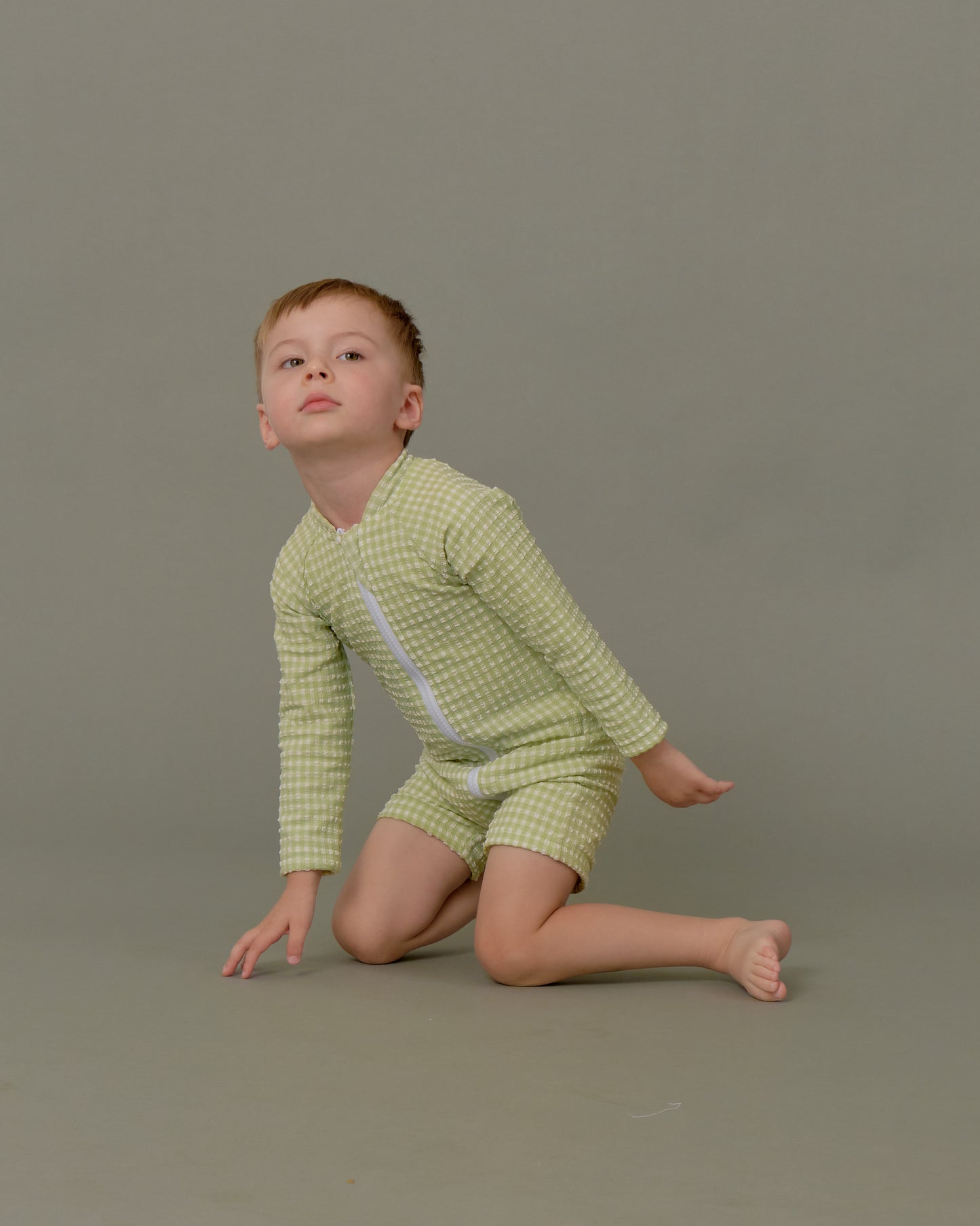 Sunsuit in Jade Gingham