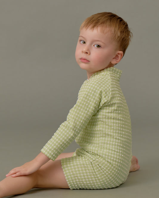Sunsuit in Jade Gingham