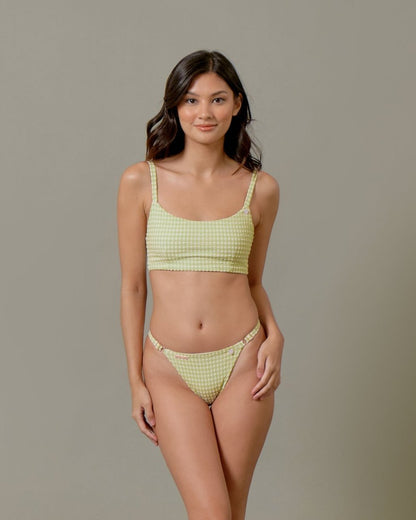 Jasmine Bottom in Jade Gingham