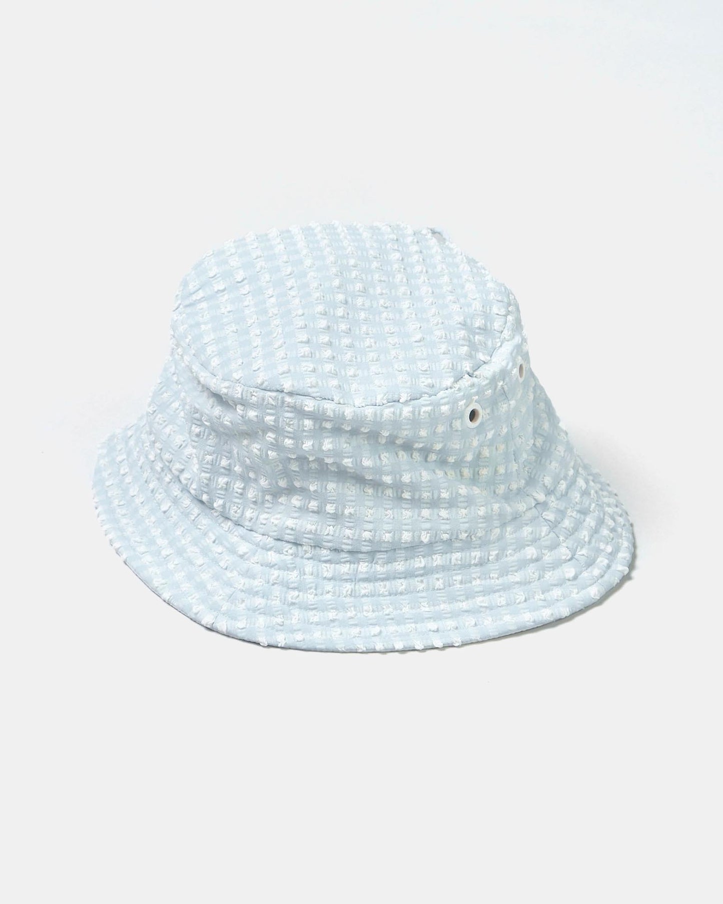 Adult Bucket Hat in Aquamarine Gingham