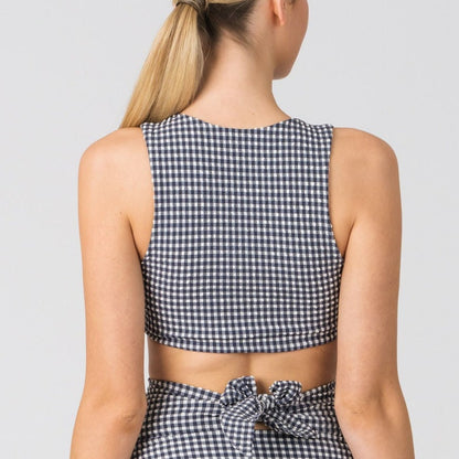 Rosie Top in Sapphire Gingham