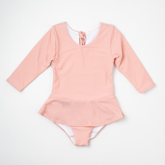 Polly Girls One Piece in Blush Rose