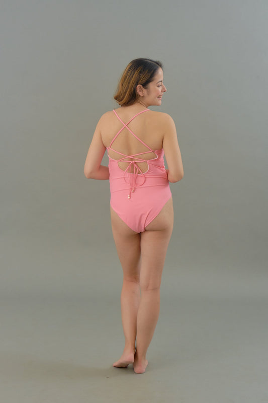 Arabella Maternity One Piece in Pink Tourmaline