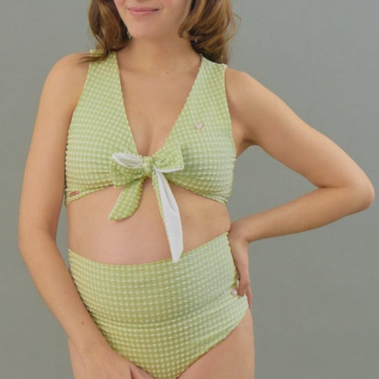 Rosie Top in Jade Gingham