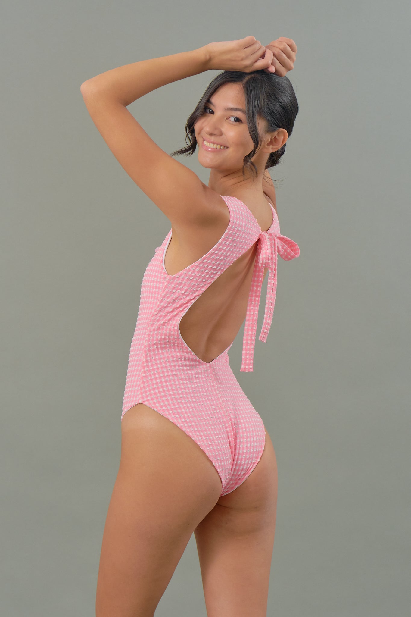 Maxine One Piece in Pink Tourmaline Gingham