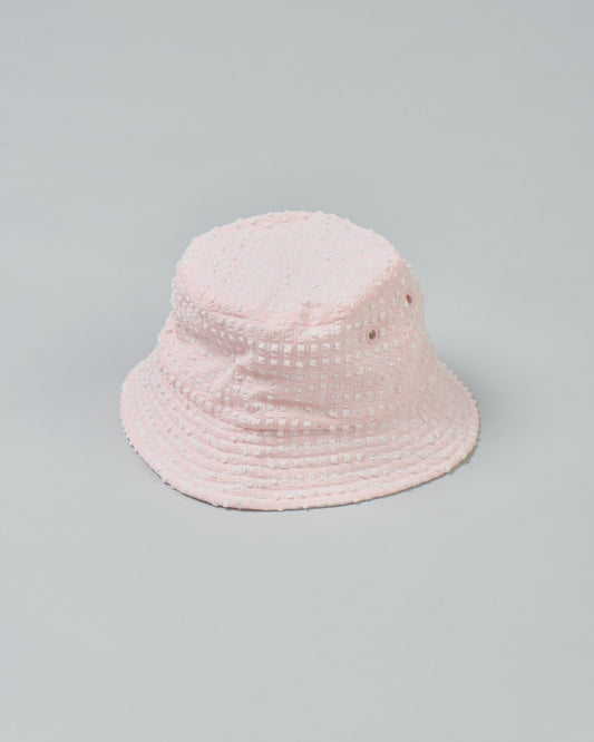 Kids Bucket Hat in Rose Quartz Gingham