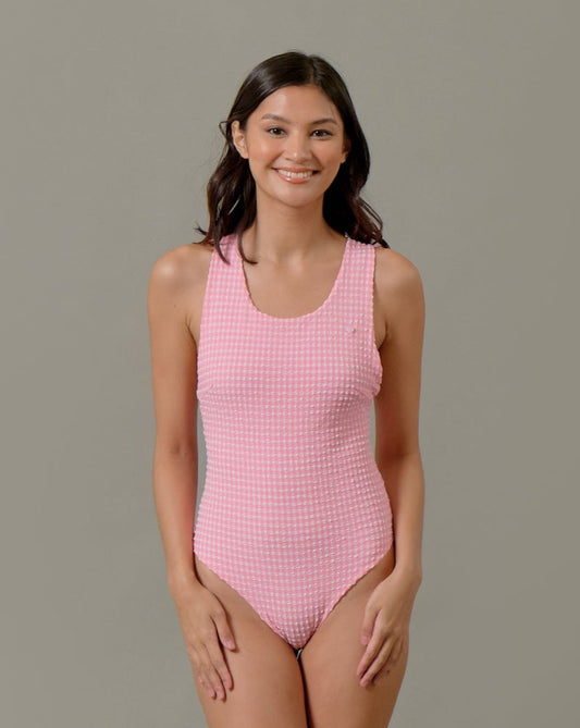 Tabitha One Piece in Pink Tourmaline Gingham