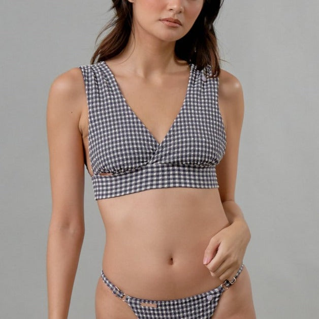 Camilla Top in Sapphire Gingham